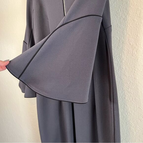Sharagano dark, gray, bell sleeve dress 🖤EUC 🖤 Size 6 - Picture 2 of 7